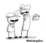  2024 crossover facial_hair fullres grayscale mario monochrome pickle_inspector problem_sleuth problem_sleuth_(adventure) selanpike 