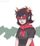 2015 dragon_cape freckles fullres ikimaru seeing_terezi solo starter_outfit terezi_pyrope 