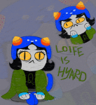  2012 animated cat_hat cptnameless fullres headshot jaggy_lines nepeta_leijon scribble_mode sitting solo starter_outfit text 