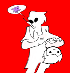  2025 alpha_dave babies carrying dirk_strider fullres grayscale highlight_color kid_symbol lineart monochrome no_glasses snegt sprite_mode word_balloon 