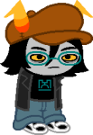  2018 fullres hiveswap jaggy_lines saeronovace solo sprite_mode starter_outfit tegiri_kalbur transparent
