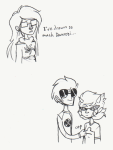  8-xenon-8 art_dump coolkids dave_strider grayscale red_baseball_tee redrom shipping sketch terezi_pyrope 