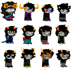  2012 alternians aradia_megido bloodswap dead_aradia equius_zahhak eridan_ampora eyepatch feferi_peixes fullres gamzee_makara jaggy_lines kanaya_maryam karkat_vantas nepeta_leijon no_glasses no_hat sleuthinglicorice sollux_captor sprite_mode tavros_nitram terezi_pyrope vriska_serket 