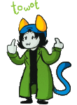  animated derples nepeta_leijon solo text the_finger transparent 