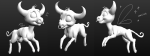 2014 3d body_modification fullres grayscale hektious lusus monochrome profile solo text tinkerbull