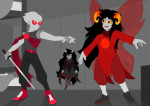 2024 alternate_calliope aradia_megido blood candy_timeline dave_strider davebot dead dogtier godtier homestuck^2 jade_harley maid panel_redraw sword thunderxtorms time_aspect witch