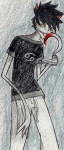  2010 blood fullres karkat_vantas licking shaon sickle solo speculative_design starter_outfit 