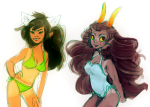  dogtier feferi_peixes freckles horrorcuties jade_harley no_glasses palerom shipping summer swimsuit terribleclaw 