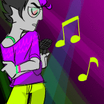  animated eridan_ampora hottang microphone music_note solo 
