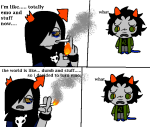  alternate_hair artist_needed casual drug_use equius_zahhak fashion fire fullres i'm_like_totally_emo_and_stuff_now jaggy_lines meme meowrails nepeta_leijon no_hat palerom shipping skulls smoking source_needed sourcing_attempted starter_outfit text 