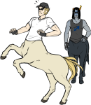  bro centaurs equius_zahhak lugubriousalpaca mythologystuck 