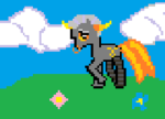  artificial_limb clouds crossover elfaleon my_little_pony native_source pixel ponified solo spring tavros_nitram 