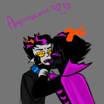  2025 age_discrepancy ancest ancestors back_angle blush dubcon eridan_ampora fullres heart iwihobid kiss orphaner_dualscar redrom ship_name_needed shipping silhouette starter_outfit text 
