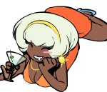  2025 alcohol aspect_symbol beverage blush cherytalah cocktail_glass date_dress fullres light_aspect lying on_stomach rose_lalonde solo 