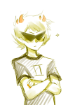 2012 arms_crossed blush fullres glassesswap ikimaru limited_palette sketch sollux_captor solo stars starter_outfit