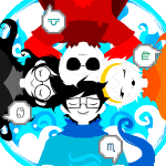  2026 animated beta_kids breath_aspect dave_strider fullres godtier ham0naa headshot heir jade_harley jaggy_lines john_egbert knight light_aspect rose_lalonde seer skaia sleeping space_aspect time_aspect witch wonk word_balloon zodiac_symbol 