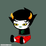 animated kanaya_maryam rainbow_drinker sitting solo source_needed sourcing_attempted sprite_mode starter_outfit text