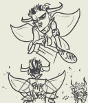 broken_source dancestors kurloz_makara monochrome officerpapermouth rufioh_nitram speculative_design text word_balloon