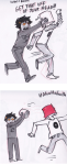  bucket comic dave_strider highlight_color karkat_vantas paperseverywhere red_baseball_tee request 