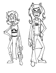  2014 fullres grayscale jaggy_lines legislacerator_suit noose pir8_coat sailorbeefcake scourge_sisters terezi_pyrope vriska_serket 