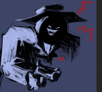  2024 fullres gun handgun hb headshot heart hearts_boxcars monochrome omniscientviewmaster solo starter_outfit weapon 