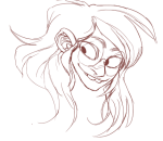 2012 fullres headshot jade_harley lineart monochrome solo worthikids