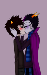  2011 bana blush eridan_ampora fullres karkat_vantas kiss profile redrom shipping sickleback starter_outfit 
