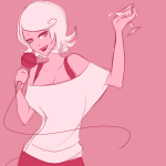  alcohol cocktail_glass junglebee limited_palette microphone monochrome roxy_lalonde sketch solo 