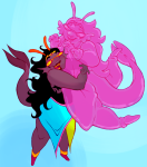  2024 feferi_peixes fullres hug multiple_personas obscenicon starter_outfit troll_tail 