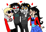  adorabloodthirsty coolkids dave_strider dress_of_eclectica jade_harley karkat_vantas kats_and_dogs palerom red_baseball_tee redrom shelby shipping squiddlejacket terezi_pyrope 