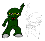  2024 calliope dancing fullres glasses_added grlgogames jaggy_lines music_note sketch solo starter_outfit 