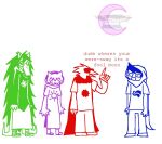  2023 animalstuck beta_kids breath_aspect coolcritter83 cronus_ampora dancestors dave_strider derse fullres godtier heir image_manipulation jade_harley john_egbert knight light_aspect lineart monochrome rose_lalonde seer space_aspect sprite_mode text time_aspect witch 