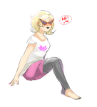  angryoct barefoot blush heart lil_hal martini_glasses roxy_lalonde starter_outfit word_balloon 