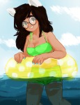   dogtier huge jade_harley leverets solo summer swimsuit 