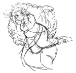  2026 blush chubstuck feferi_peixes fullres grayscale monochrome muwwwsky sketch solo starter_outfit 