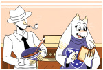 2015 book crossover dad food hat limited_palette pipe smoking undertale wi-fu