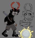  2026 blush butterzowie dammek fullres gun hiveswap image_manipulation jaggy_lines no_glasses sketch solo starter_outfit weapon 