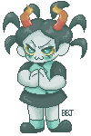  2019 animated blush bubblybluejellyfish fullres hiveswap jaggy_lines solo starter_outfit tirona_kasund transparent 