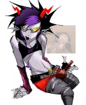  2026 alternate_hair crossdressing emet0type eridan_ampora fullres grubscars image_manipulation march_eridan solo 