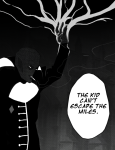  animestuck comic dd draconian_dignitary grayscale panel_redraw red_miles solo 