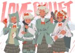 2024 ahab&#039;s_crosshairs cat_hat clubs cosplay crossover darkredrice diamond eridan_ampora fashion fullres gun heart humanized kanaya_maryam karkat_vantas love_bullet nepeta_leijon spade text weapon