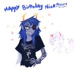  2016 artificial_limb cronus_ampora dancestors emoticon eyepatch fashion fullres happy_birthday_message my_chemical_romance noodlenumber scars stars starter_outfit text vriska_serket 