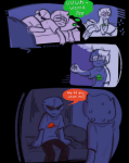 2026 back_angle bed body_hair comic dirk_strider fullres highlight_color iamanpy jake_english lying monochrome on_stomach pumpkin_patch redrom reverse_hug shipping sitting sleeping starter_outfit sweat text thought_balloon word_balloon