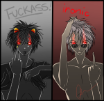  dave_strider karkat_vantas red_knight_district shipping the_finger this_is_stupid 