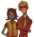  arm_in_arm au dave_strider fanfic_art no_glasses rucet terezi_pyrope 