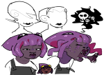 2025 art_dump fullres headshot homestuck:_beyond_canon jakemorph ly'lac meat_timeline nymphs rose_lalonde roxy_lalonde skulls starter_outfit