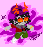  2024 body_modification fullres goodeguy hiveswap jaggy_lines jerann_mussel solo text zodiac_symbol 