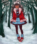  2013 dogtier dress_of_eclectica fullres jade_harley land_of_frost_and_frogs oremi solo squiddlejacket squiddlesneaks trees winter 