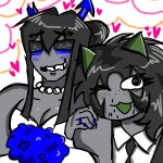  2024 blush crossdressing dream_ghost equius_zahhak flowers formal fullres heart holding_hands meowrails nepeta_leijon redrom shipping skyzahhak suit 