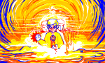  2018 aspect_symbol blood clouds crying dave_strider eyestrain fullres jaggy_lines limited_palette multiple_personas no_glasses rimmo starter_outfit time_aspect 